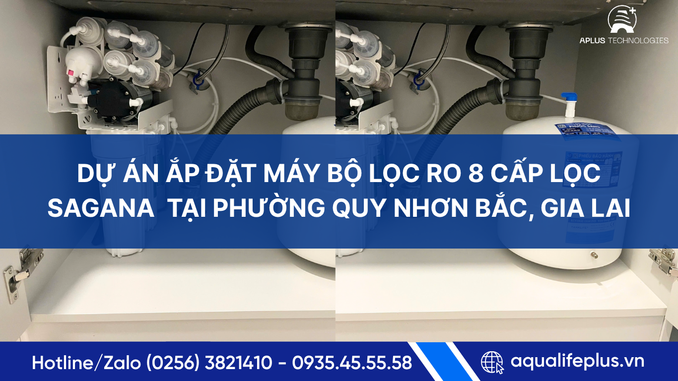 Dự án lắp đặt máy lọc nước RO 8 cấp lọc tại phường Quy Nhơn Bắc, Gia Lai