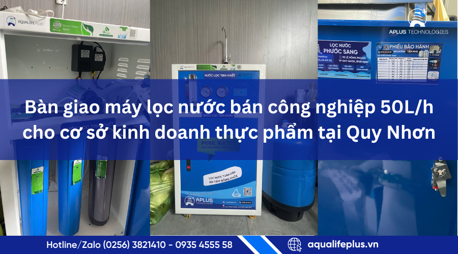 Bàn giao thành công máy bán công nghiệp 50L/h cho cơ sở kinh doanh về thực phẩm