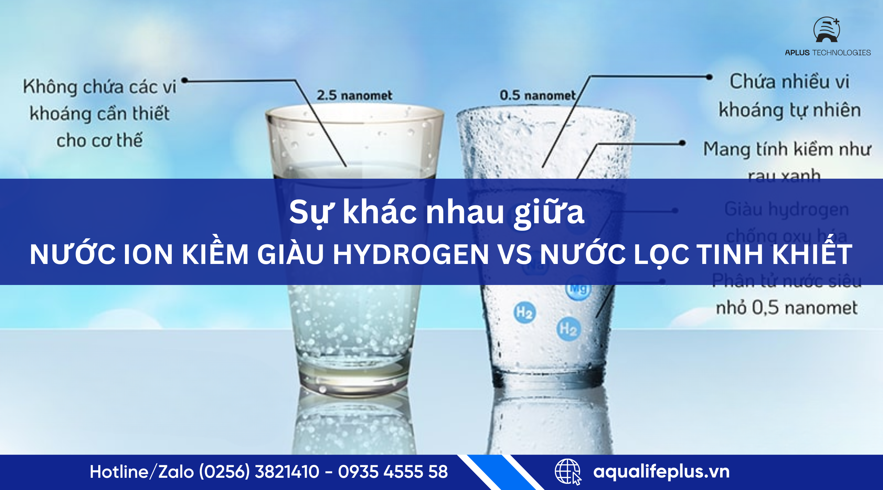Sự khác nhau giữa nước ion kiềm giàu hydrogen và nước lọc tinh khiết