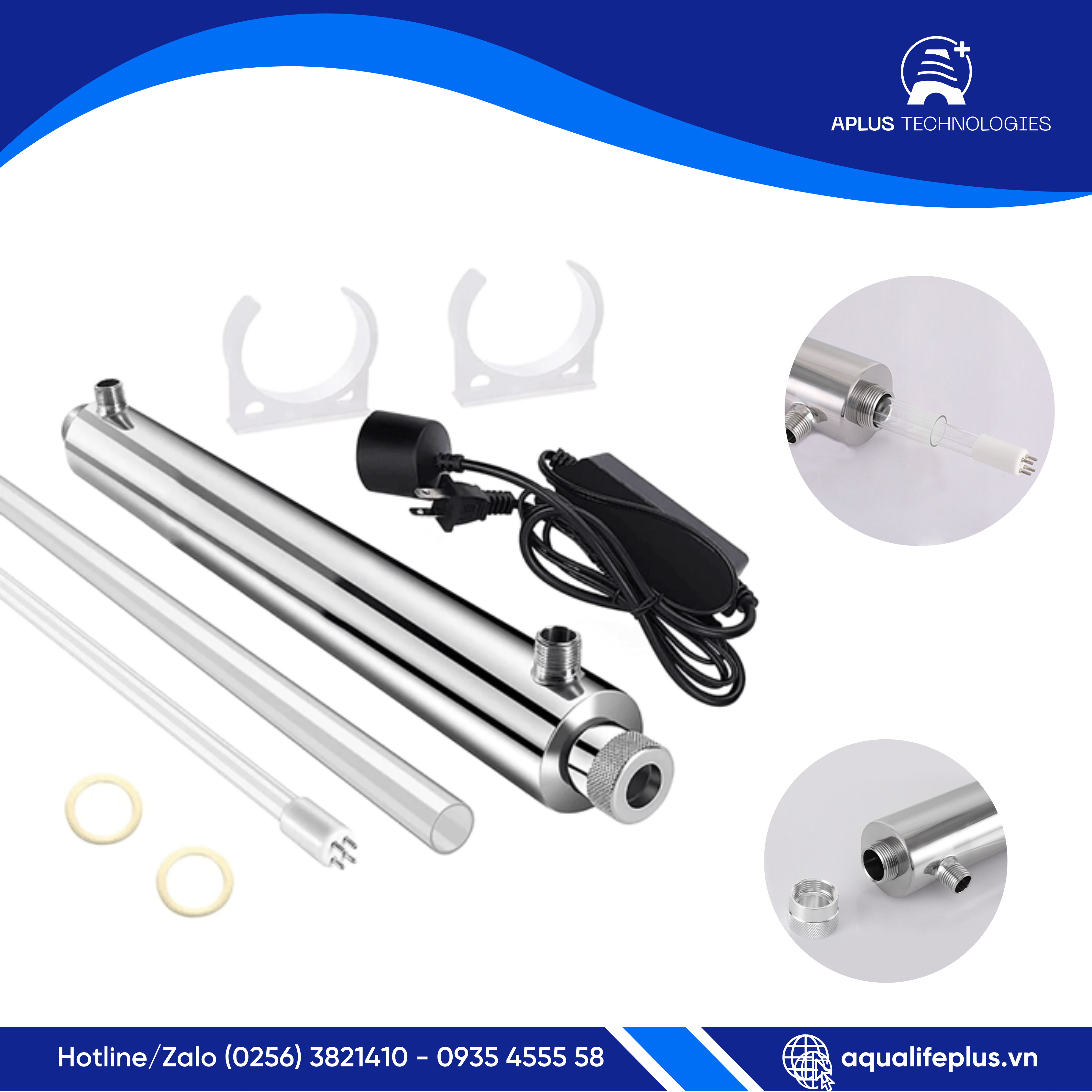 Đèn UV 55W - LL: 12GPM ~ 3.5m³/h - Giải Pháp Tiệt Trùng Nước Hiện Đại