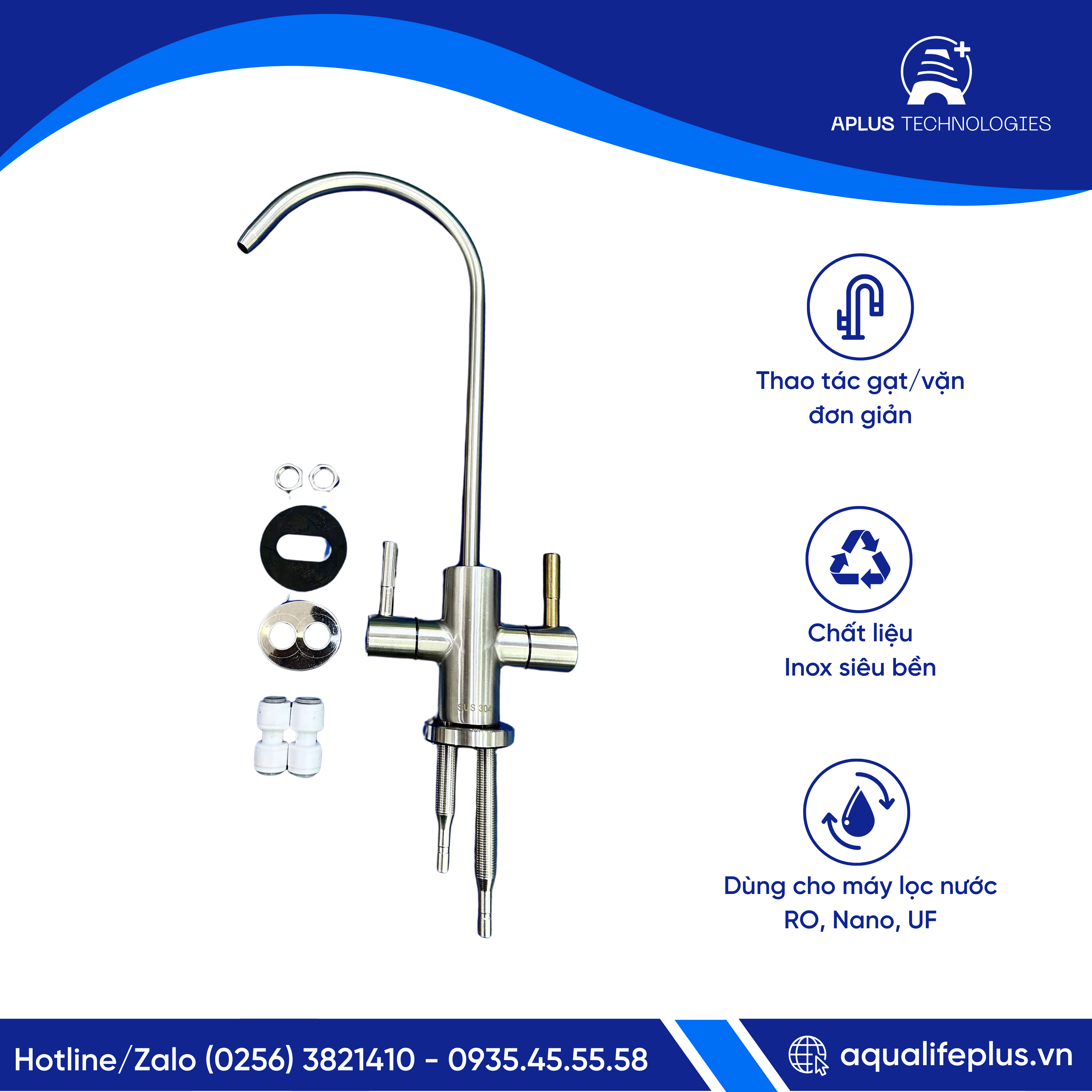 Vòi gạt đôi inox chống rỉ | Giải pháp kiểm soát nước sạch tối ưu