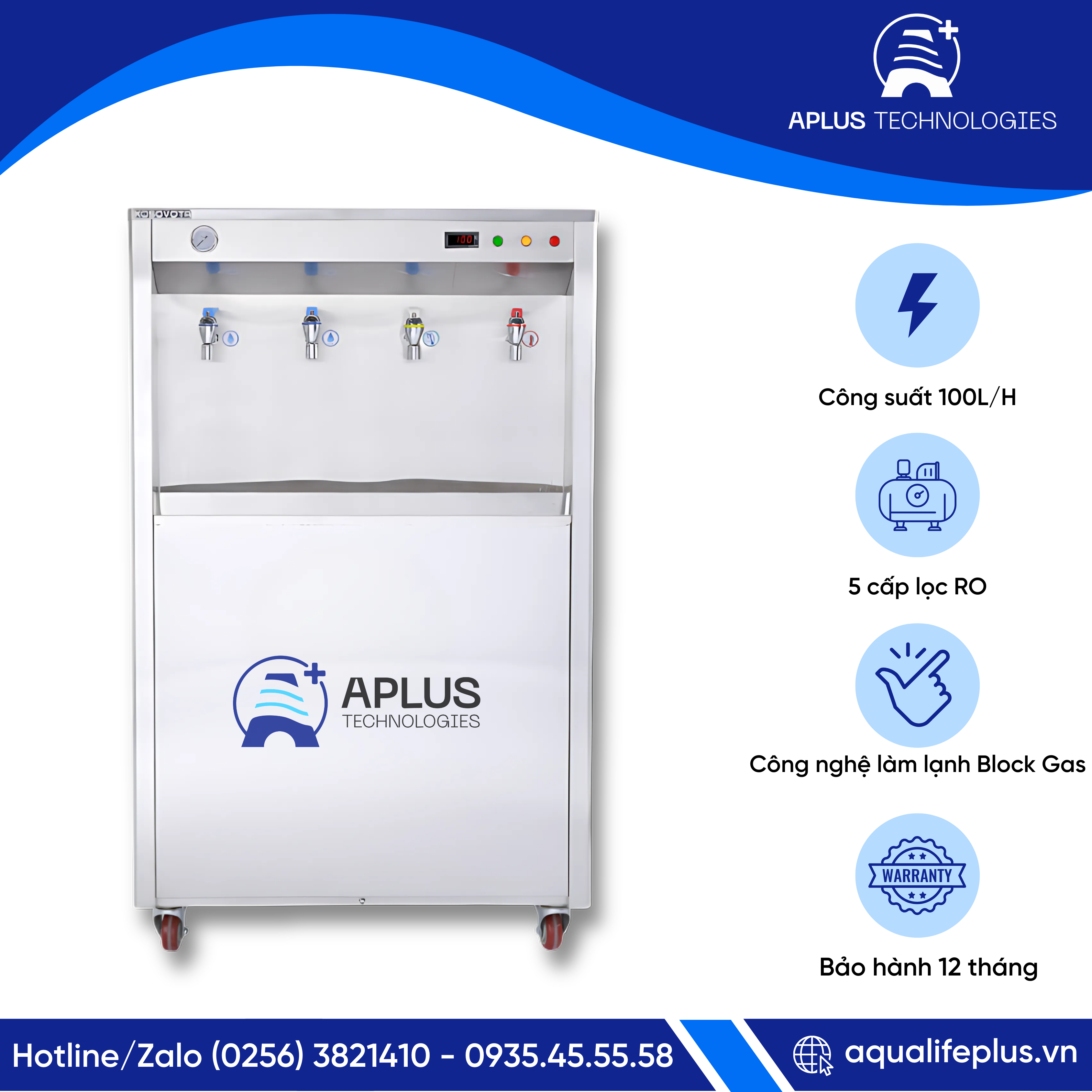 Cây Nước Nóng Lạnh KOSOVOTA Pro-483L có RO 100L/h - Model: APT-Pro-4831