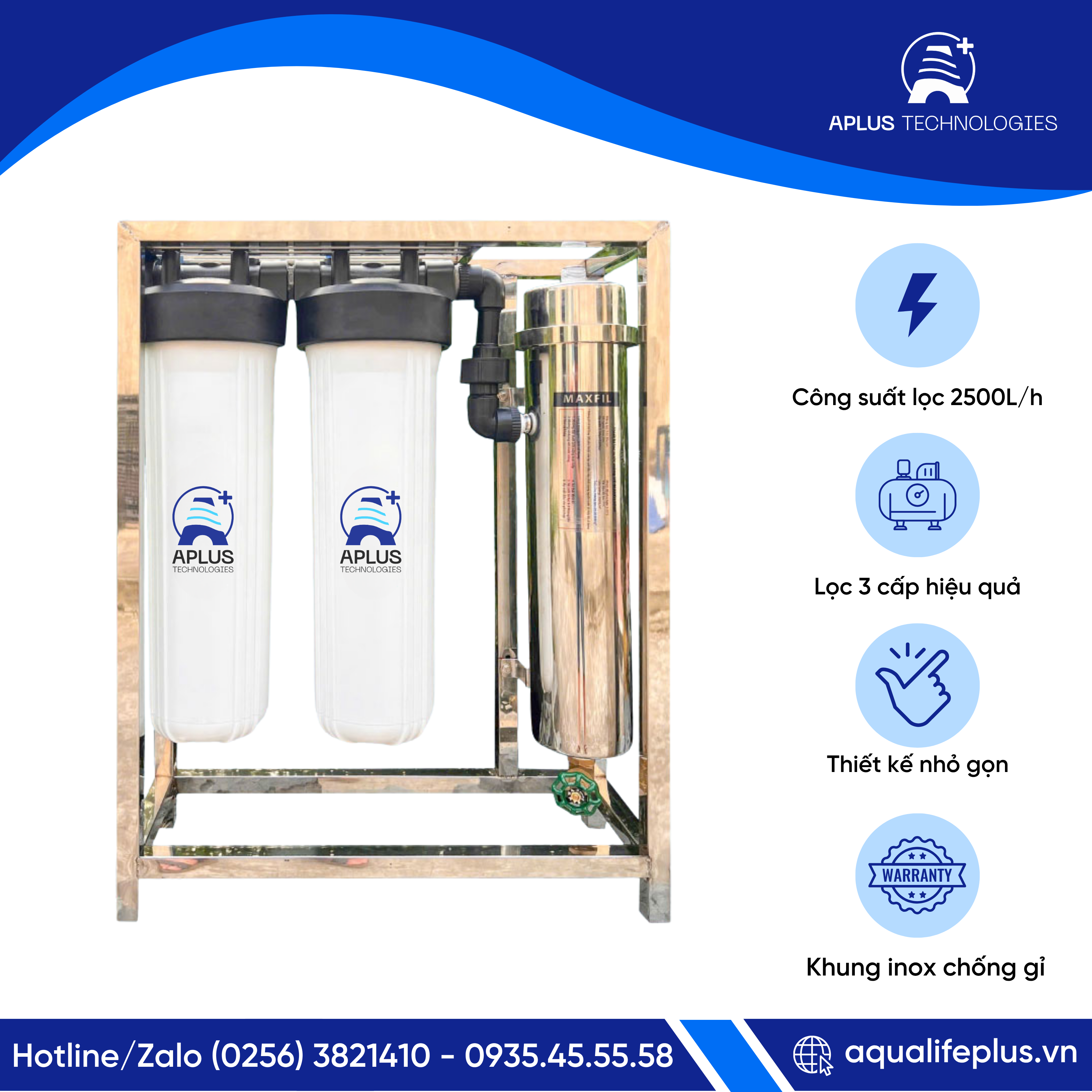 Bộ Lọc Nước Tổng UF Đặt Sàn 3 Cấp Lọc - Giải Pháp Nước Sạch Từ Nguồn