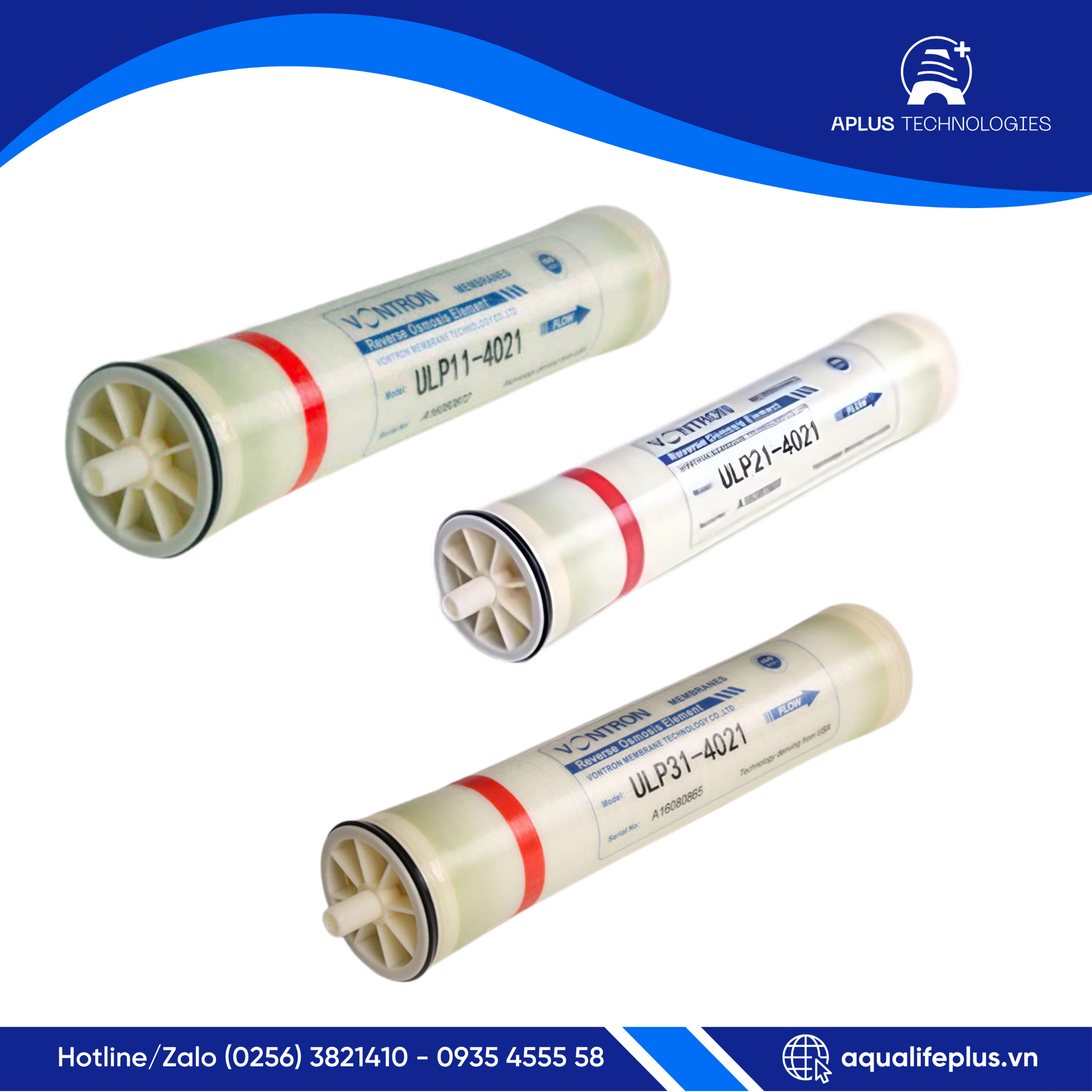 Màng RO Vontron ULP21-4021 – Dòng màng áp thấp (Ultra Low Pressure) chất lượng cao