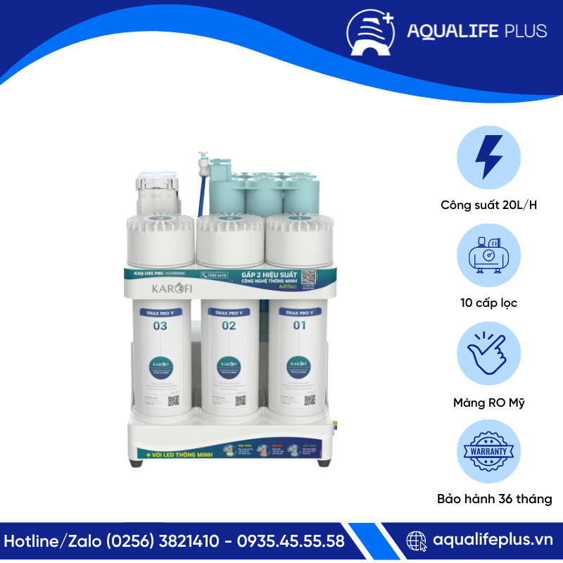Máy lọc nước Karofi KAQ-U95 Pro - Máy lọc nước để gầm cao cấp