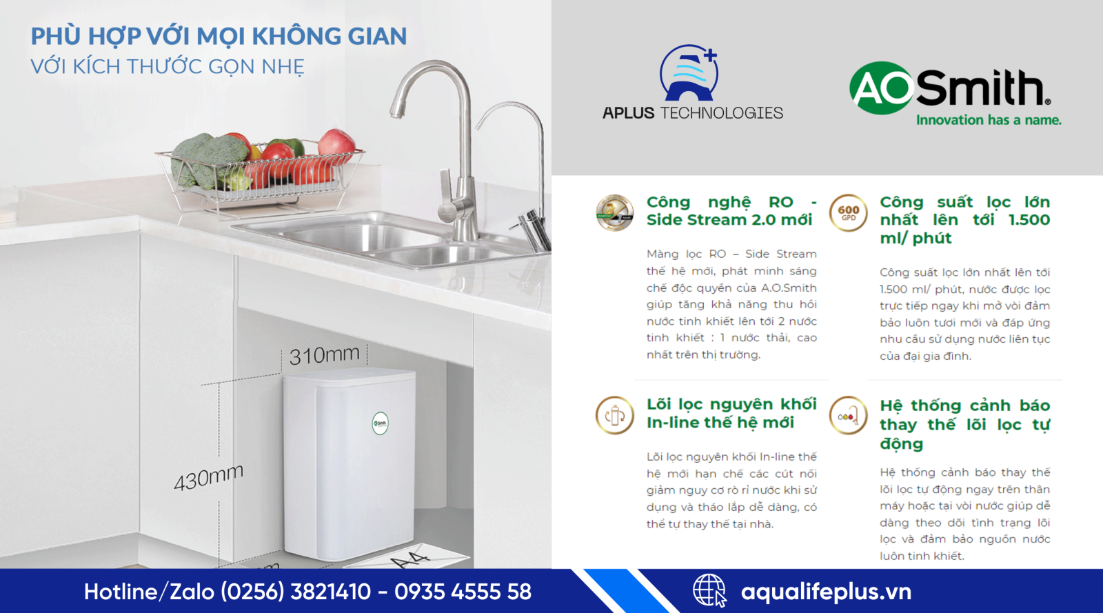 Máy lọc nước nhỏ gọn - hiện đại 