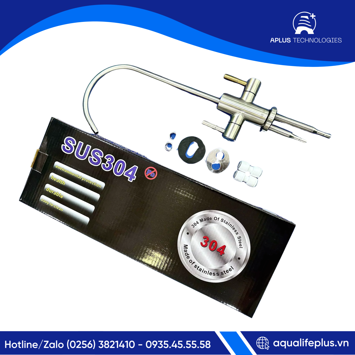 Vòi nước gạt đôi inox