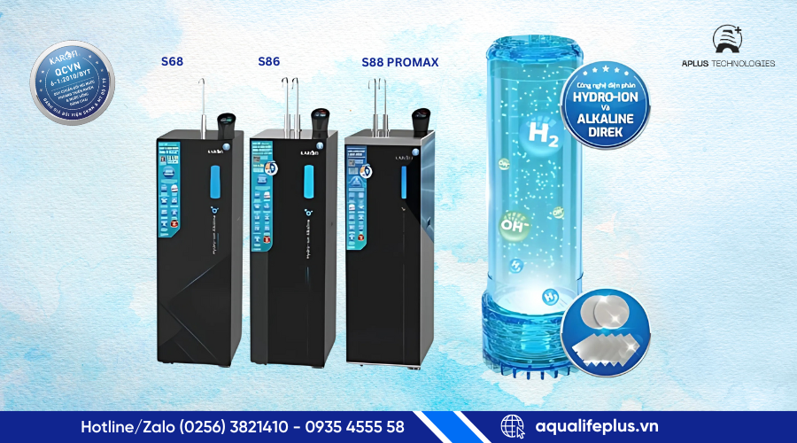 Máy lọc nước RO, ion kiềm giàu hydrogen cho gia đình - chính hãng Karofi