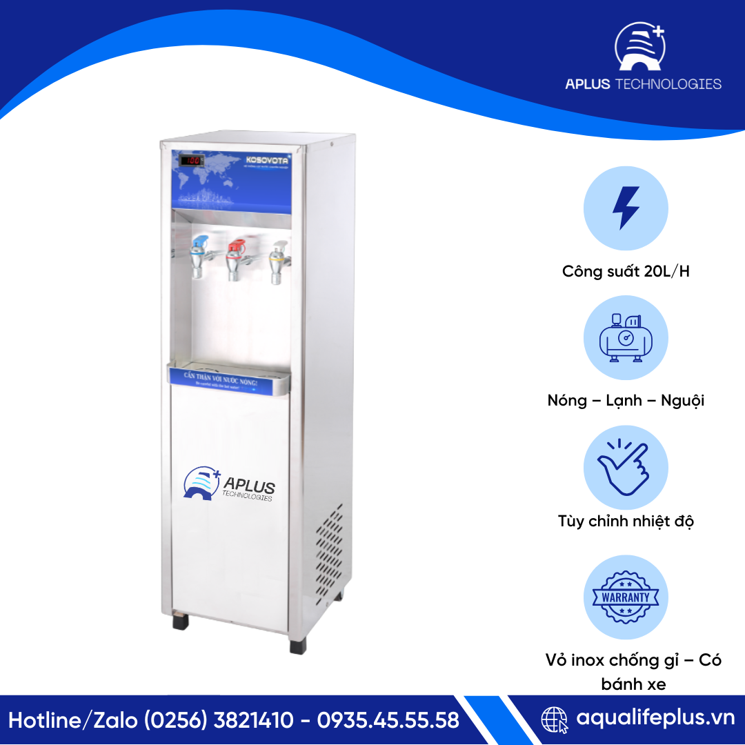 Cây nước nóng lạnh KOSOVOTA 336L có RO 20L/h