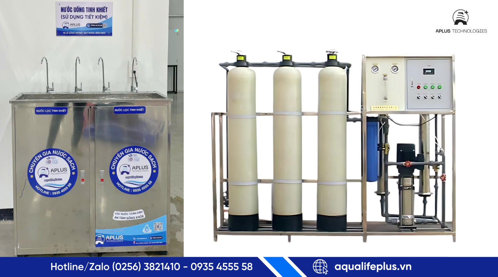 hệ thống lọc nước tinh khiết RO công nghiệp, bán công nghiệp