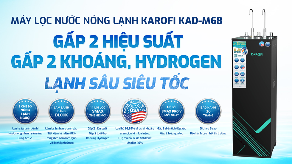 Máy lọc nước Karofi KAD-M68